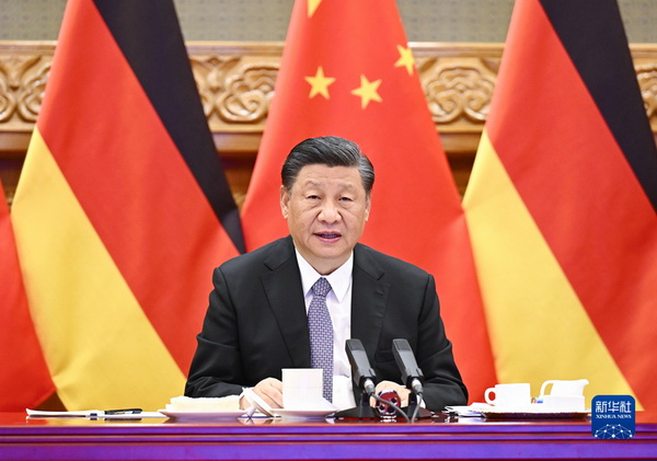 习近平同德国总理朔尔茨举行视频会晤— 中华人民共和国外交部 习近平同德国总理朔尔茨举行视频会晤— 中华人民共和国外交部